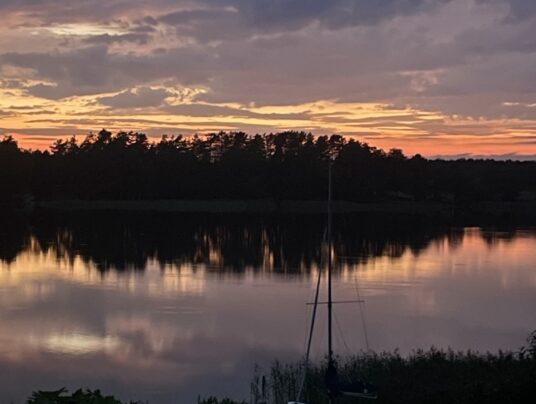 SIRVIS-owe projekcje, zdjęcie: zachód słońca - SIRVIS - jezioro Serwy - Suwalszczyzna